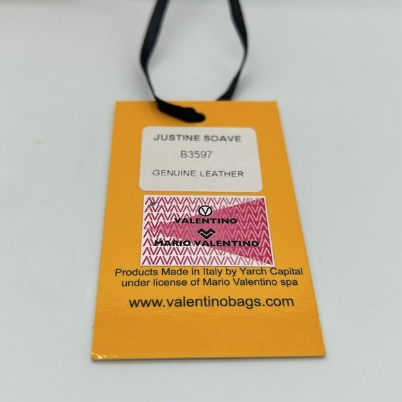 1376- Valentino By Mario Valentino Italian Leather Size S NWT - Picture 2 of 9